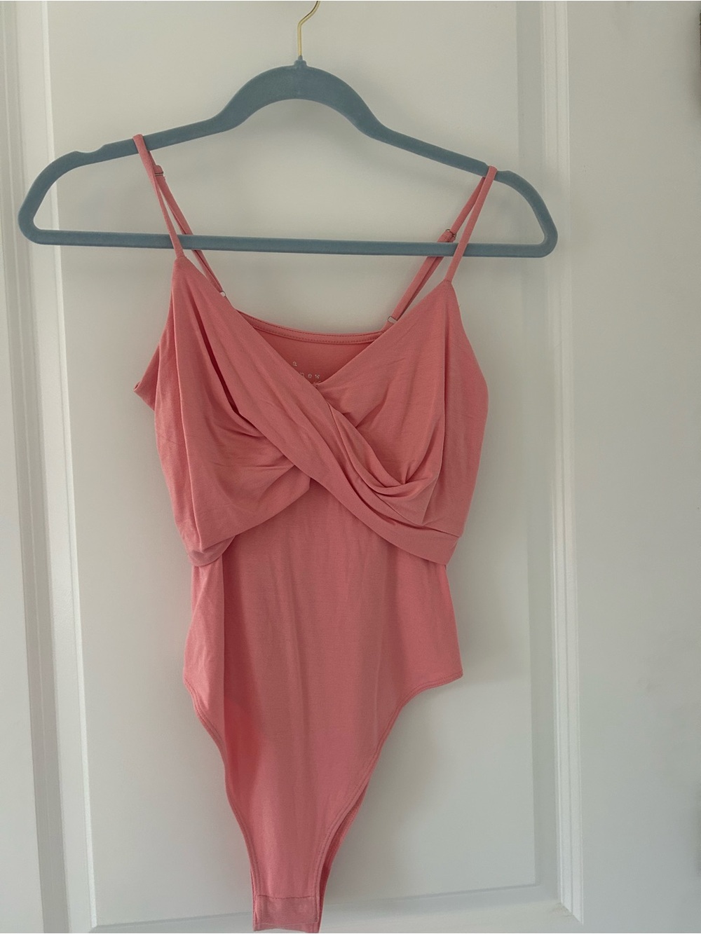 a new day Pink Twist-Front Sleeveless Bodysuit